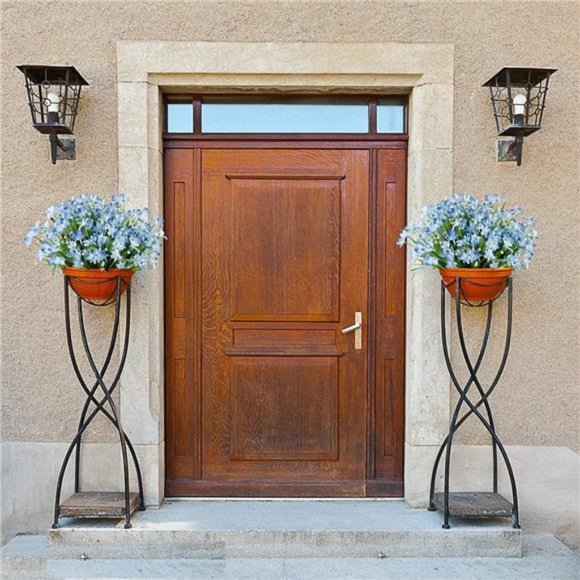 8 Bundles Artificial Daffodils Flowers, Fake Artificial Greenery (Blue) - Picture 5 of 7